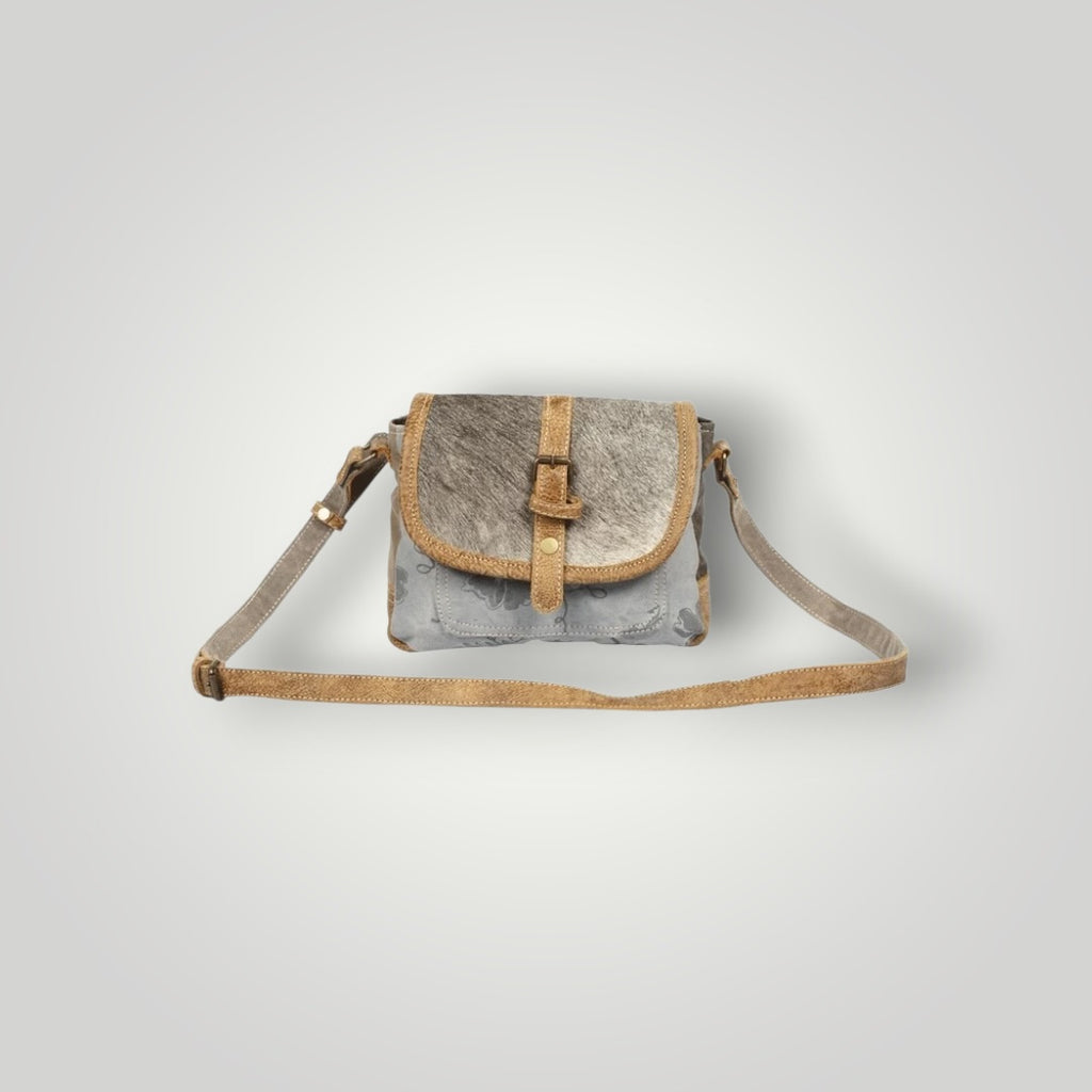 Ashen Flap Crossbody Bag