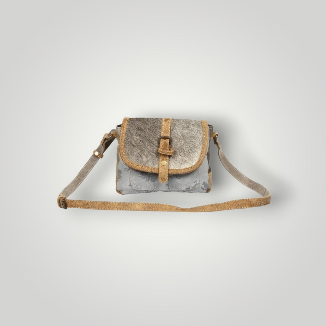 Ashen Flap Crossbody Bag