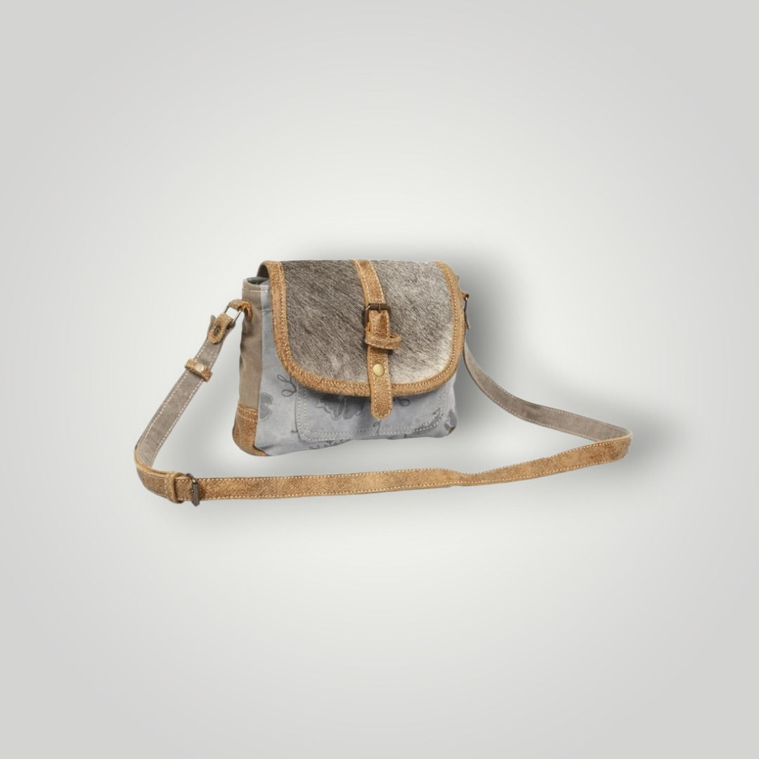 Ashen Flap Crossbody Bag