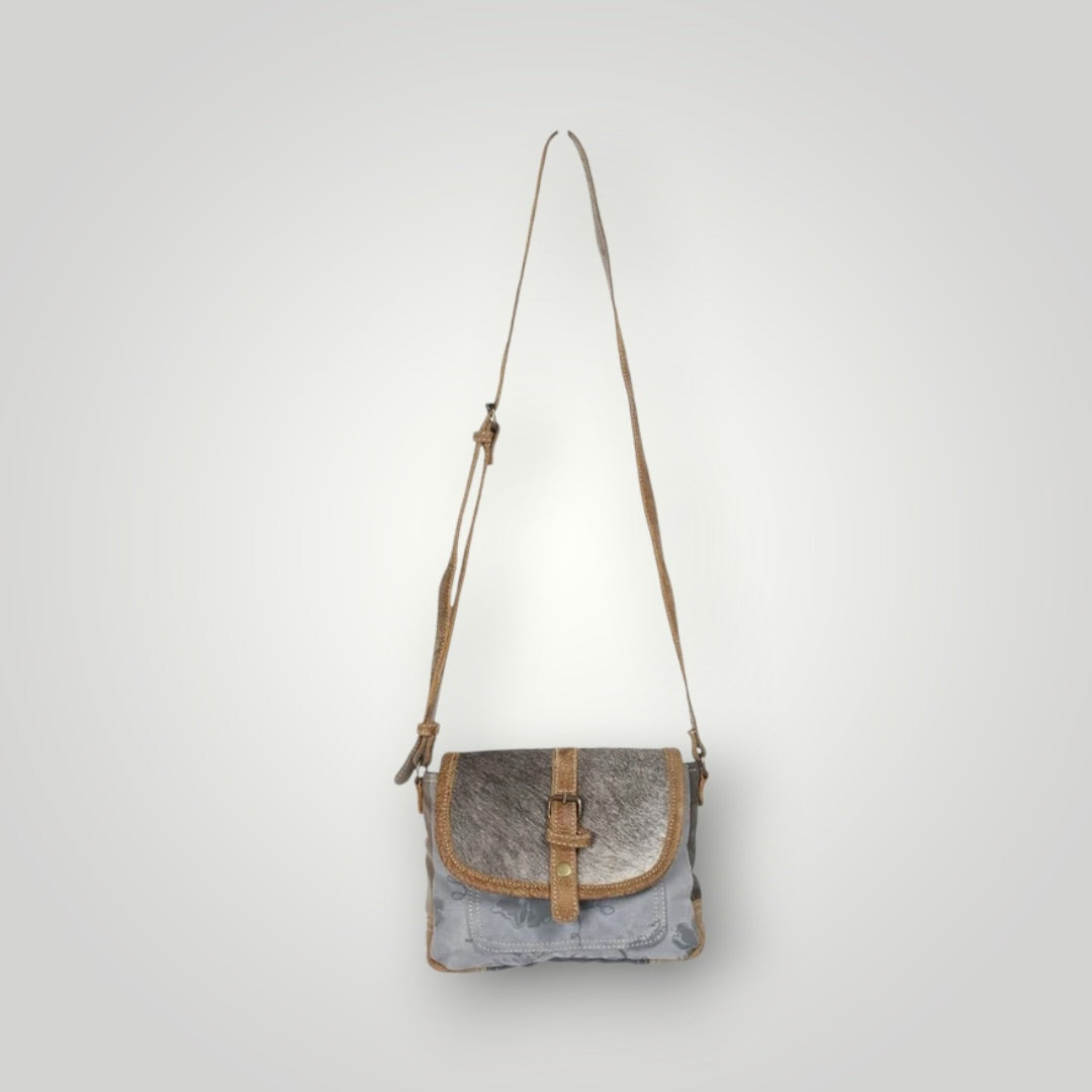 Ashen Flap Crossbody Bag