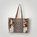 Elisa Authentic Cow Hide and Leather Weekender Bag