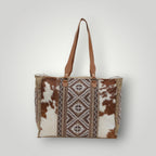 Elisa Authentic Cow Hide and Leather Weekender Bag