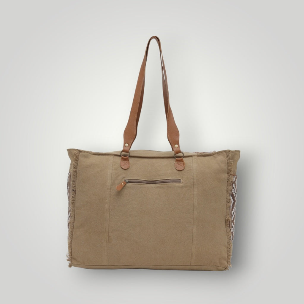 Elisa Authentic Cow Hide and Leather Weekender Bag