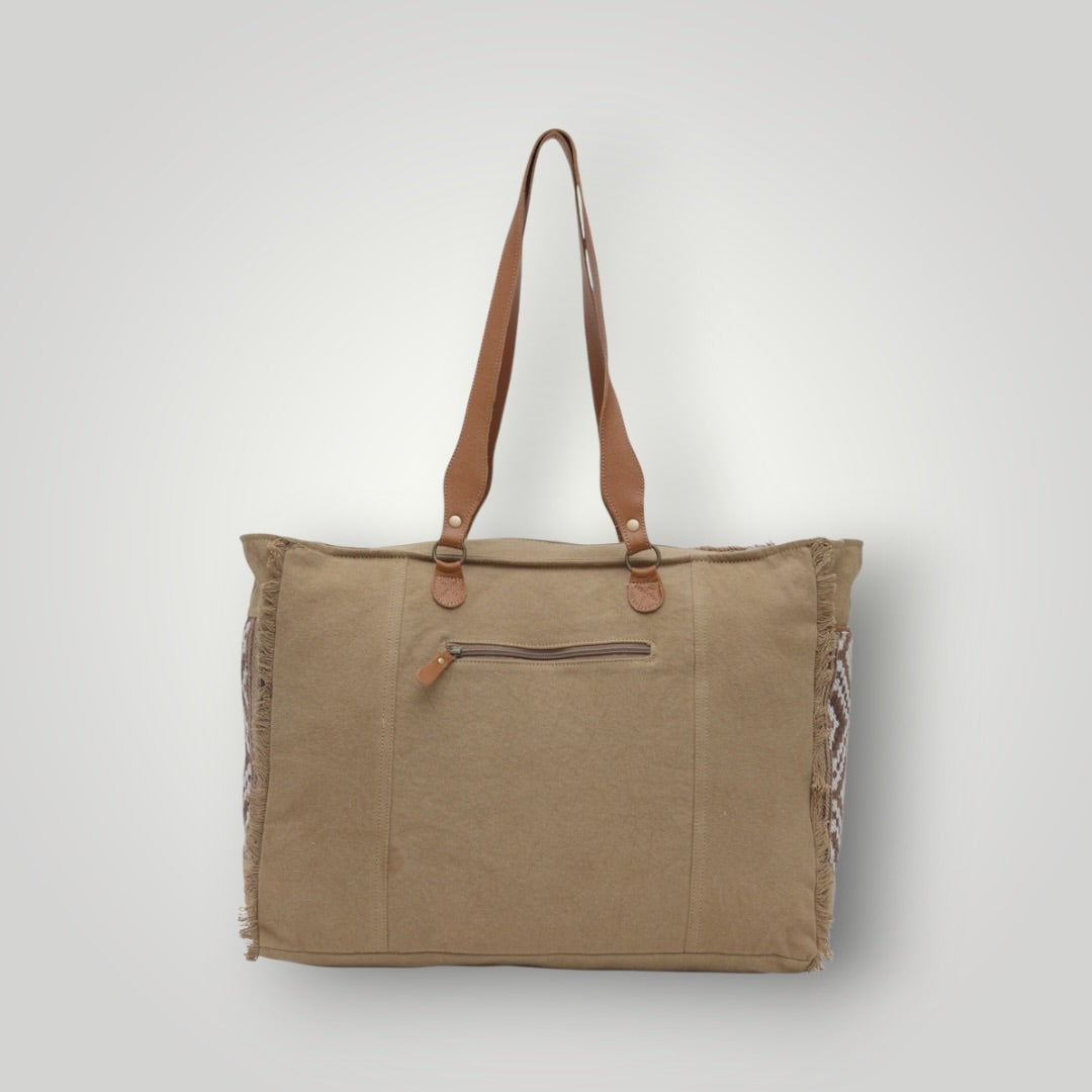 Elisa Authentic Cow Hide and Leather Weekender Bag
