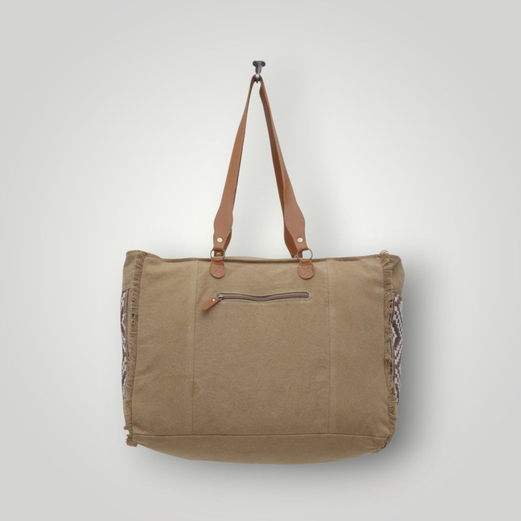 Elisa Authentic Cow Hide and Leather Weekender Bag