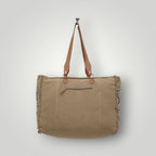 Elisa Authentic Cow Hide and Leather Weekender Bag