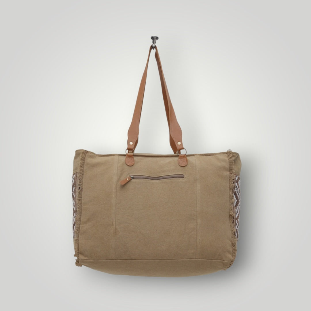 Elisa Authentic Cow Hide and Leather Weekender Bag