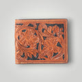 Floral Hand-Tooled Leather Wallet