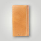 Concho Emblem Hand-Tooled Leather Wallet In Walnut Emboss