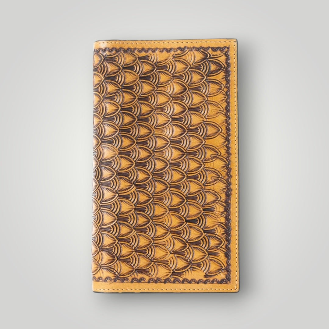 Roughneck Hand-Tooled Leather Wallet