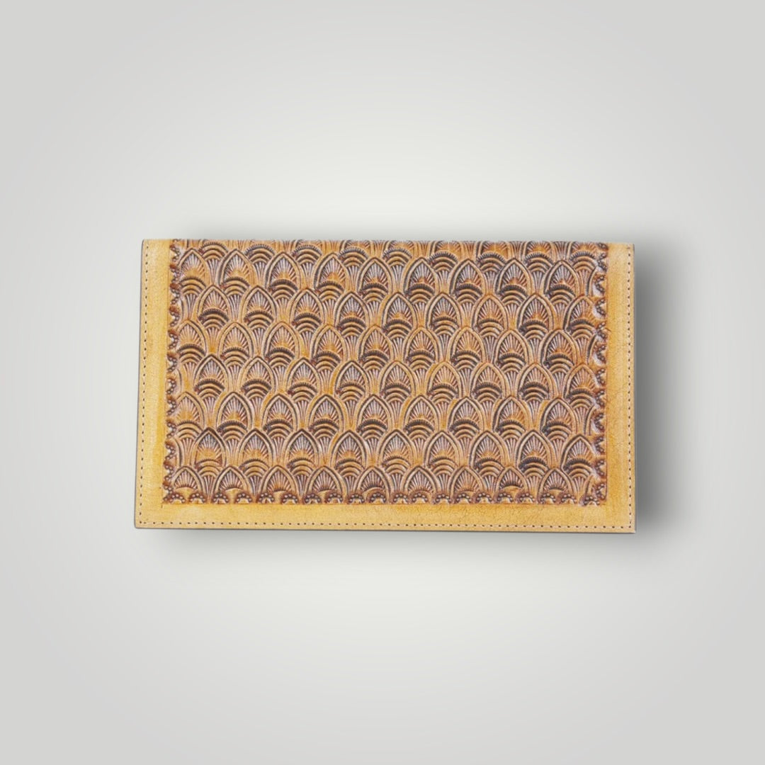 Roughneck Hand-Tooled Leather Wallet