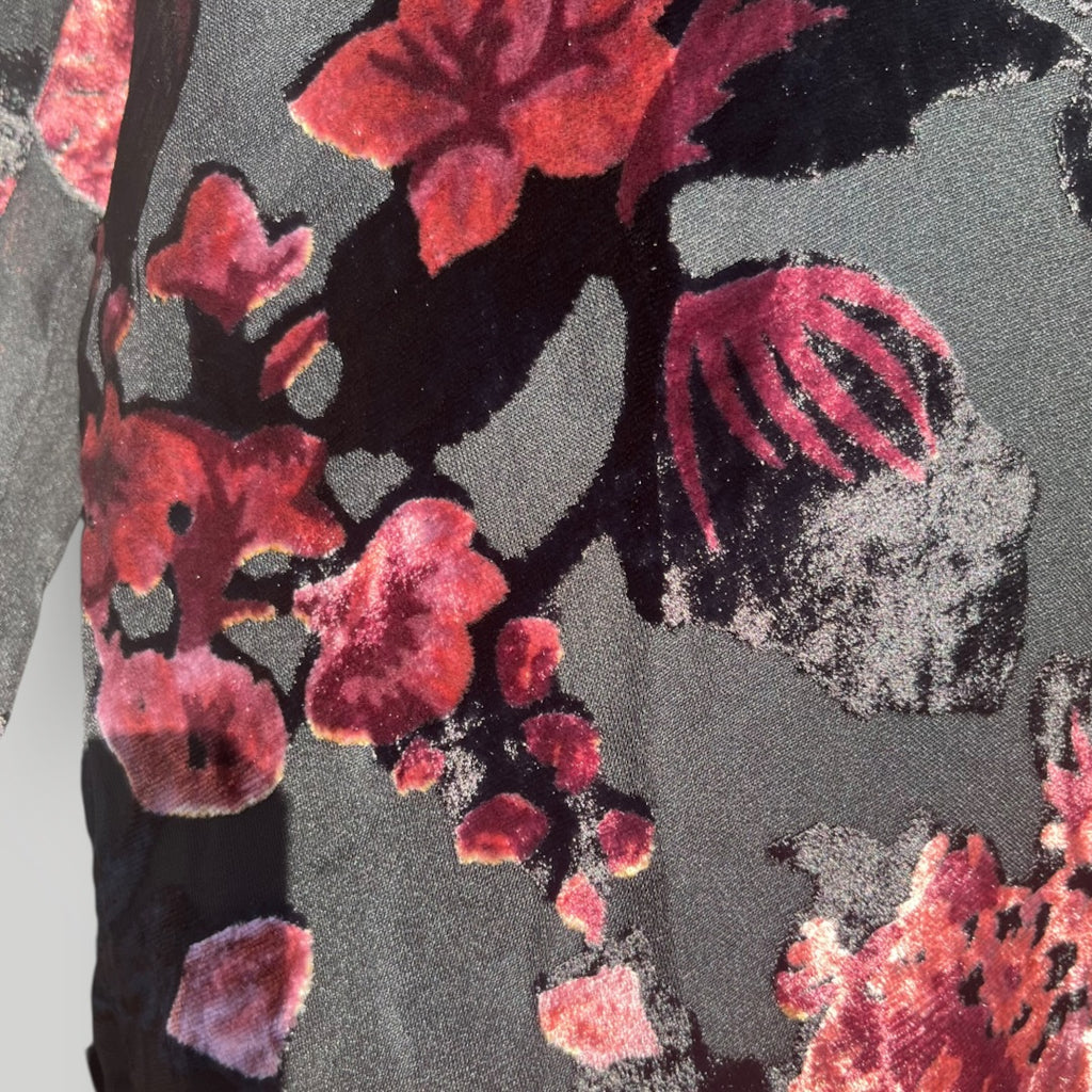 Fringe Floral Sheer Cardigan