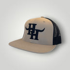 Hayy Heifer Co. Brand Wool Blend Flat Bill in Khaki/Black